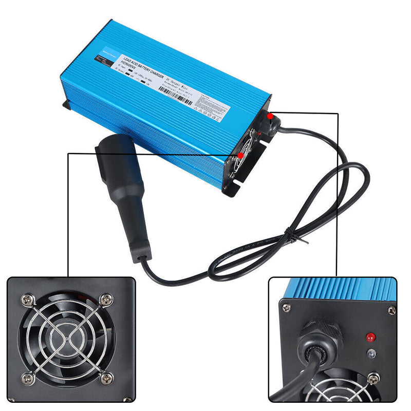 DURAFORCE 48 V10 A 3 Pin plug Battery Charger(Lead -Acid) for Club Car 1996-2022 Golf Cart