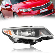 DURAFORCE Right Headlight For 2016-2018 Kia Optima Halogen w/o LED DRL Assembly