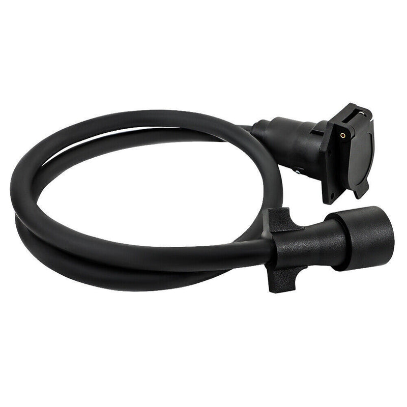 DURAFORCE Trailer Plug Extension Cord 7 Pin Harness 10-14 AWG RV Gooseneck 4 ft