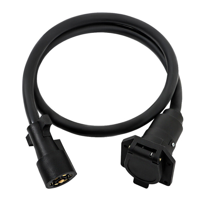 DURAFORCE Trailer Plug Extension Cord 7 Pin Harness 10-14 AWG RV Gooseneck 4 ft