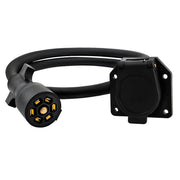 DURAFORCE Trailer Plug Extension Cord 7 Pin Harness 10-14 AWG RV Gooseneck 4 ft