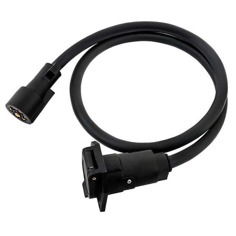DURAFORCE Trailer Plug Extension Cord 7 Pin Harness 10-14 AWG RV Gooseneck 4 ft
