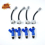 DURAFORCE Fuel Injectors w/ Adapters 4 pcs For 1997-2001 Honda Civic Acura Integra