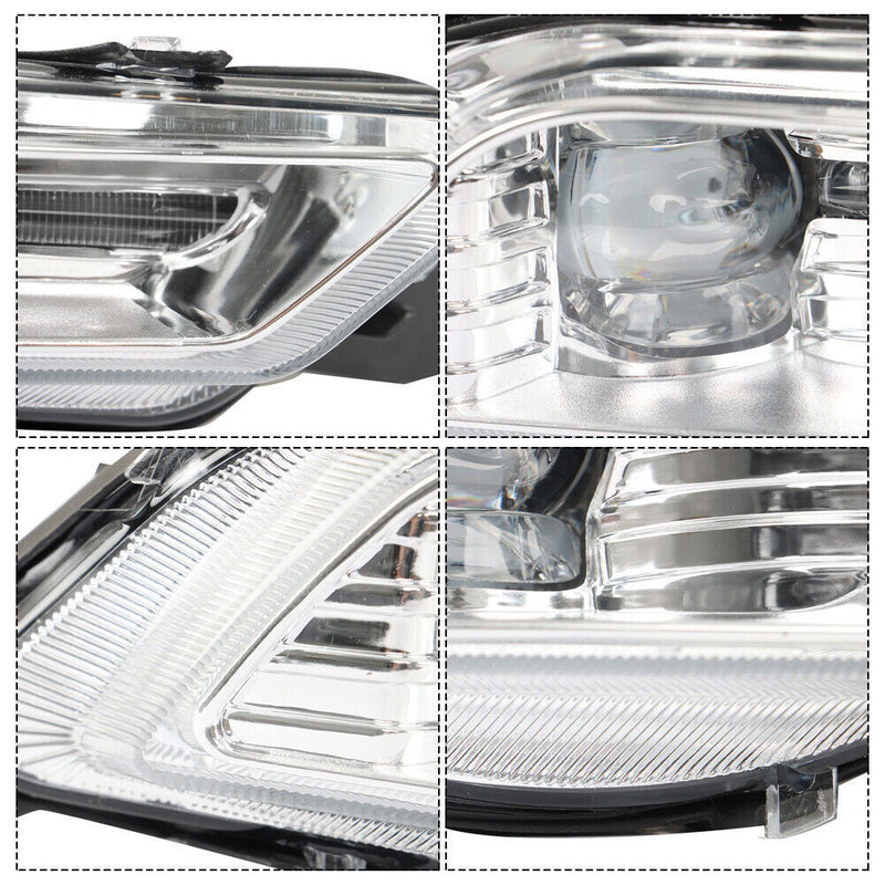DURAFORCE RH+LH LED Fog Lights For 2017-2018 Ford Fusion 2018-2019 Explorer W/Bulb
