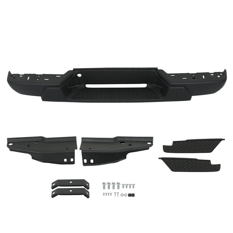 DURAFORCE Black Steel Rear Bumper For 2004-2007 Chevrolet Colorado GMC Canyon