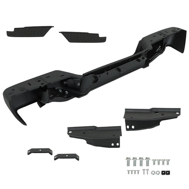 DURAFORCE Black Steel Rear Bumper For 2004-2007 Chevrolet Colorado GMC Canyon