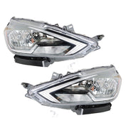 DURAFORCE Left+Right Headlights For 2016-2018 Nissan Sentra Halogen Type Projector