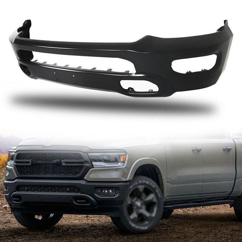 DURAFORCE Primered Steel Front Bumper Replacement For 2019-2023 Dodge RAM 1500 Blk