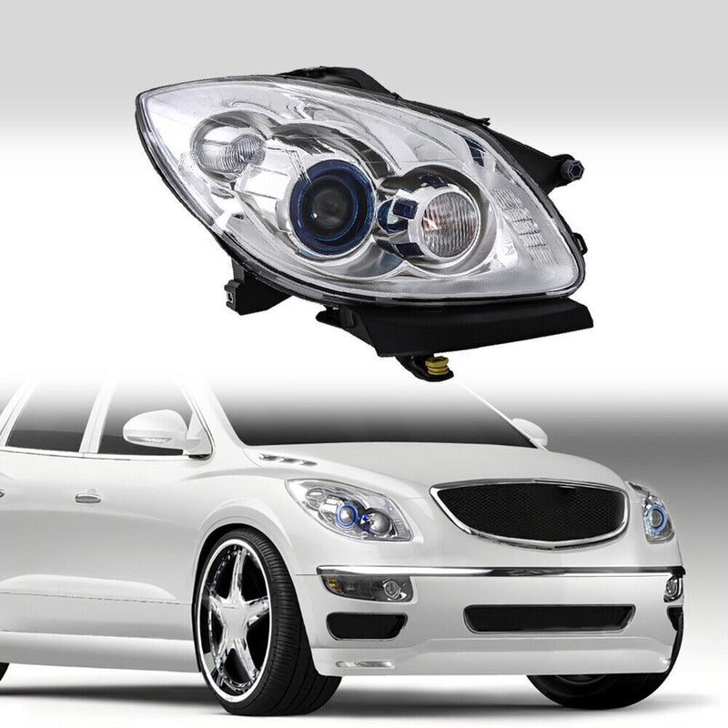 DURAFORCE Right Headlight For 2008-2012 Buick Enclave HID Passenger Chrome Housing