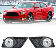 DURAFORCE Left+Right Bumper Fog Lights Lamps For 2011-2014 Dodge Charger W/Bulbs
