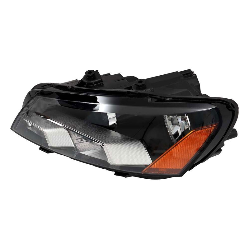 DURAFORCE Left+Right Side Headlight For 2012-2015 Volkswagen Passat Halogen Black
