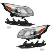 DURAFORCE Left+Right Headlight For 13-15 Chevrolet Malibu LS 16 Limited LS Halogen