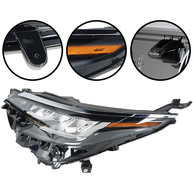 DURAFORCE Left Side Headlight For 2021-2022 Toyota Sienna LE XLE LED Factory Style