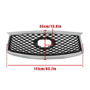 DURAFORCE Front Upper Grille For 2019-2023 Infiniti QX50 W/O Camera Option Plastic