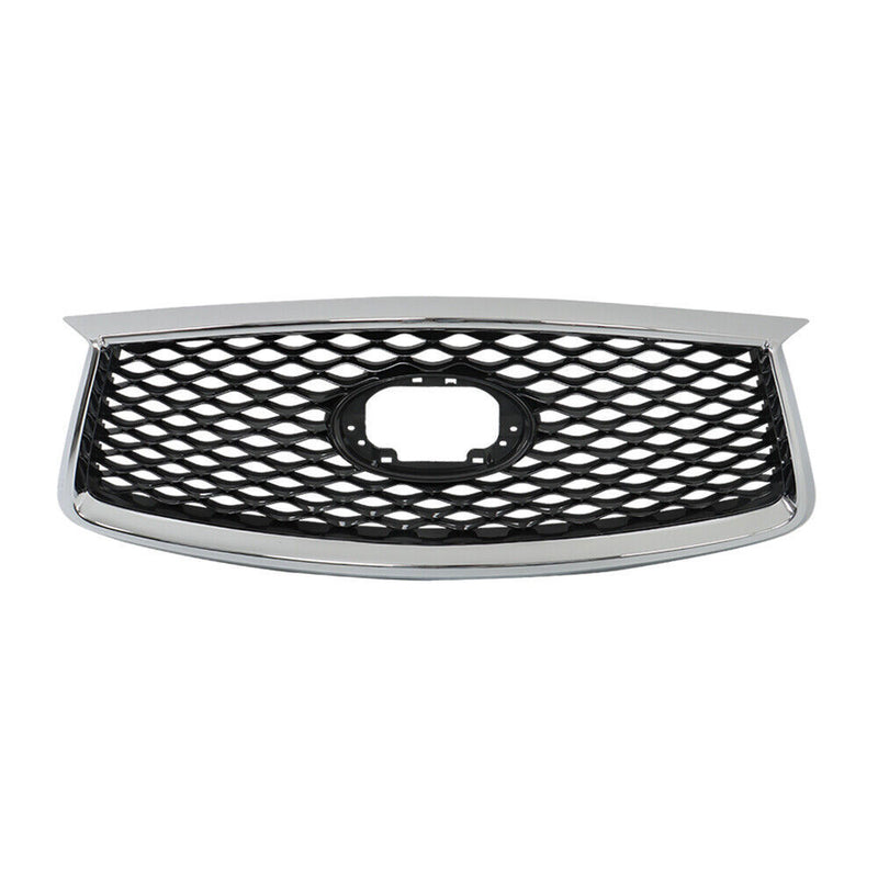 DURAFORCE Front Upper Grille For 2019-2023 Infiniti QX50 W/O Camera Option Plastic