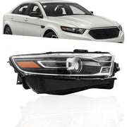 DURAFORCE Right Projector Headlight For 2016-2019 Ford Taurus Halogen W/Black Trim