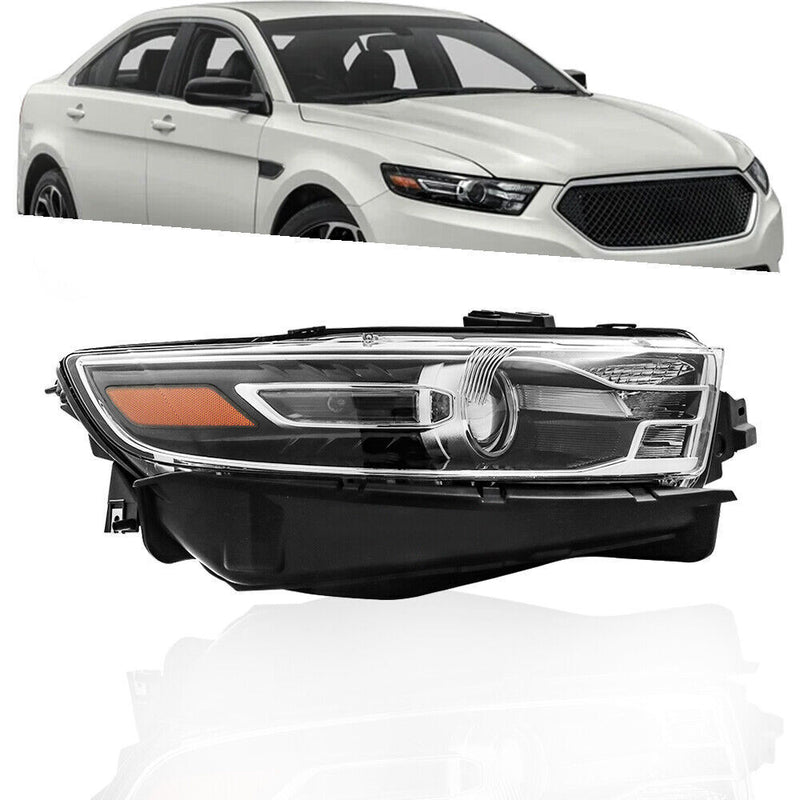 DURAFORCE Right Projector Headlight For 2016-2019 Ford Taurus Halogen W/Black Trim