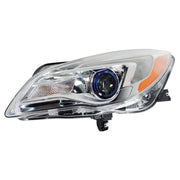 DURAFORCE Left Headlight For 2014-2017 Buick Regal Halogen Chrome Housing Clear