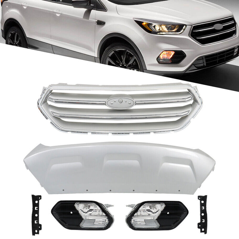 DURAFORCE Front Bumper Cover With Grills And Fog Lamps For Ford Escape 2017-2019