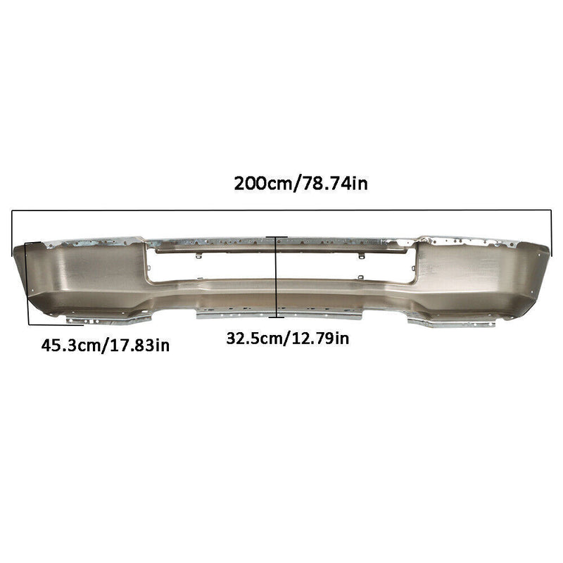 DURAFORCE Front Bumper Face Bar For 20-22 Ford F250 F350 Chrome W/o Fog Light Hole