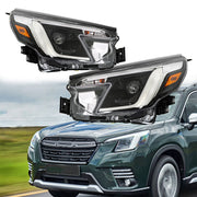 DURAFORCE Left+Right Headlight For 2022-24 Subaru Forester LED Type W/LED DRL