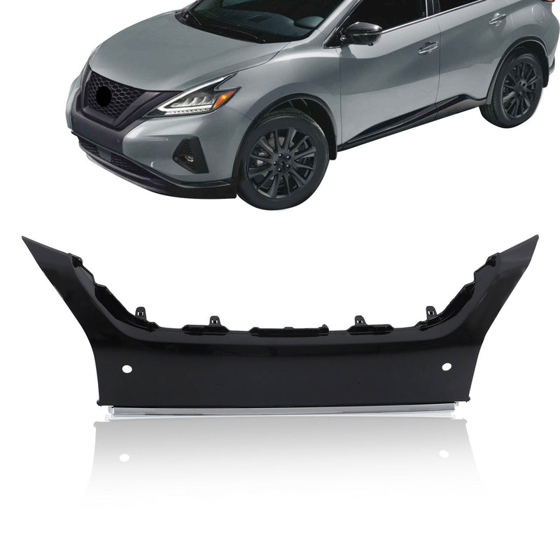 DURAFORCE Front Bumper Face Bar Trim Molding Black For 2019-2024 Nissan Murano