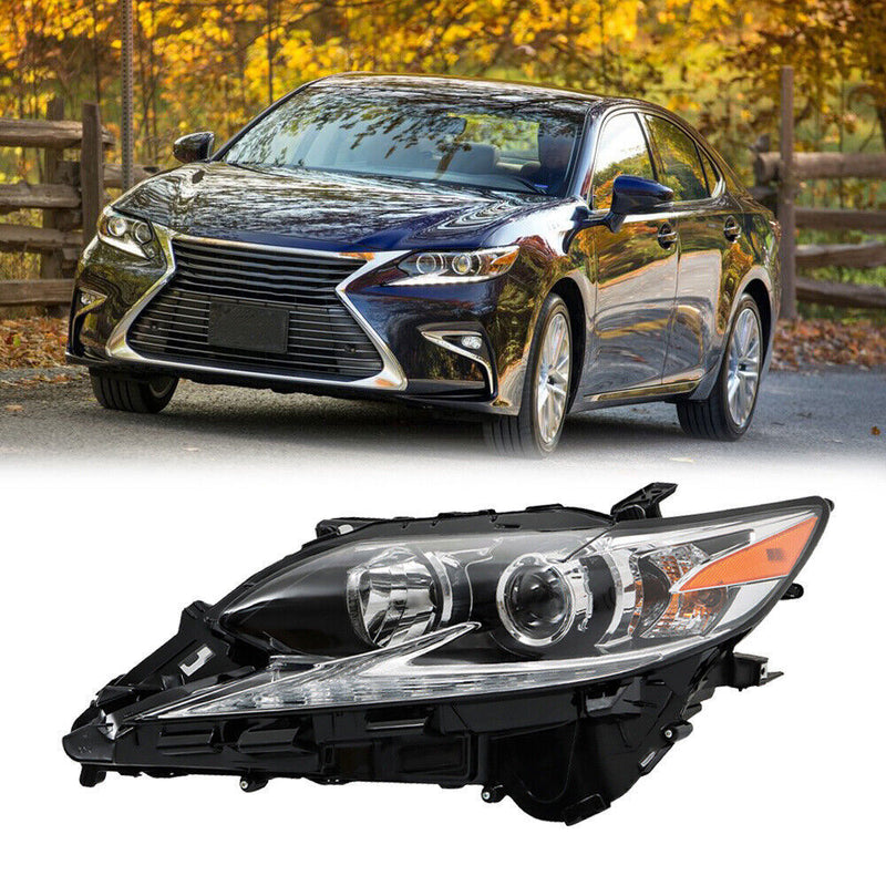 DURAFORCE Left Headlight For 2016-18 Lexus ES350 ES300H Halogen LED DRL Projector
