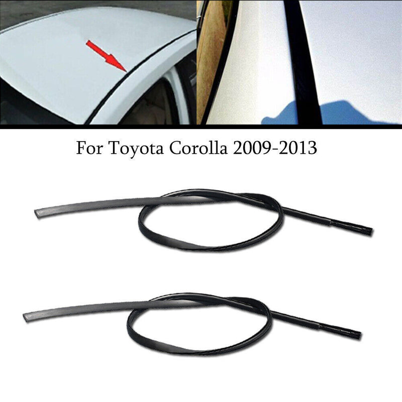DURAFORCE Roof Molding Cover Decoration Fit For 2009-2013 Toyota Corolla 2 Pieces