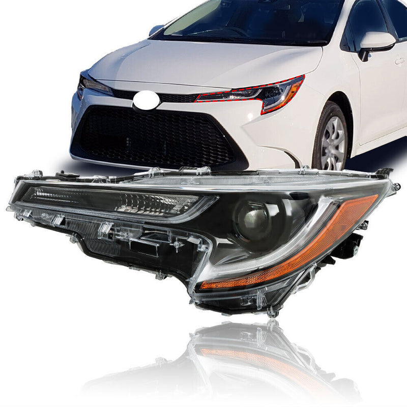 DURAFORCE Driver Left Headlight For 2020-2021 Toyota Corolla L/LE LED Projector