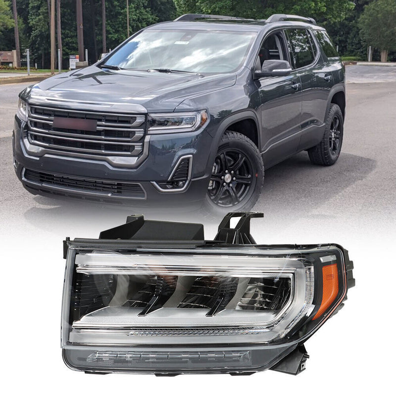DURAFORCE Left LED Headlights Assembly For 2020-2023 GMC Acadia SL/SLE Front Black