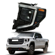 DURAFORCE Left Headlight For 2022-2024 GMC Sierra 1500 Elevation/Pro/SLE LED Black