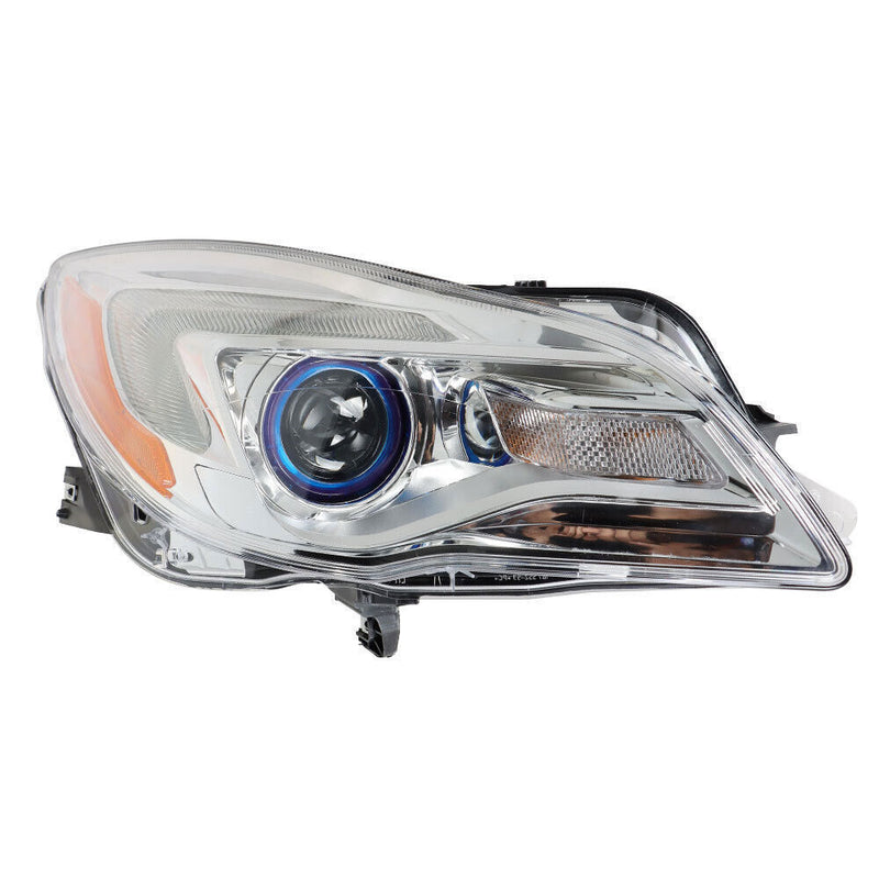 DURAFORCE Right Headlight For 2014-2017 Buick Regal Halogen Chrome Housing Clear
