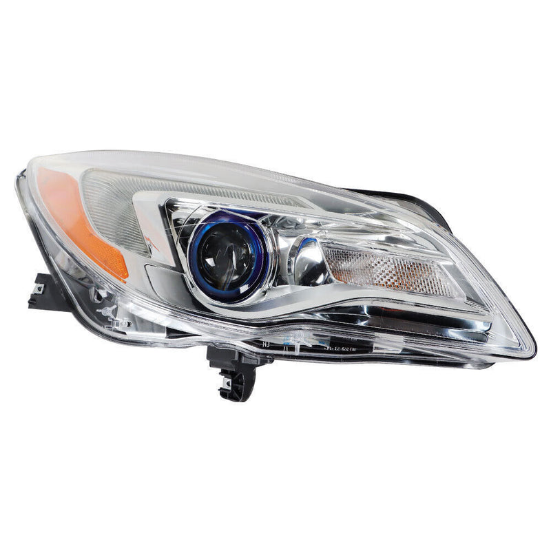 DURAFORCE Right Headlight For 2014-2017 Buick Regal Halogen Chrome Housing Clear