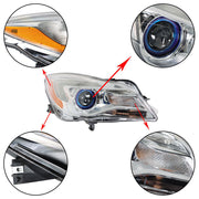 DURAFORCE Right Headlight For 2014-2017 Buick Regal Halogen Chrome Housing Clear