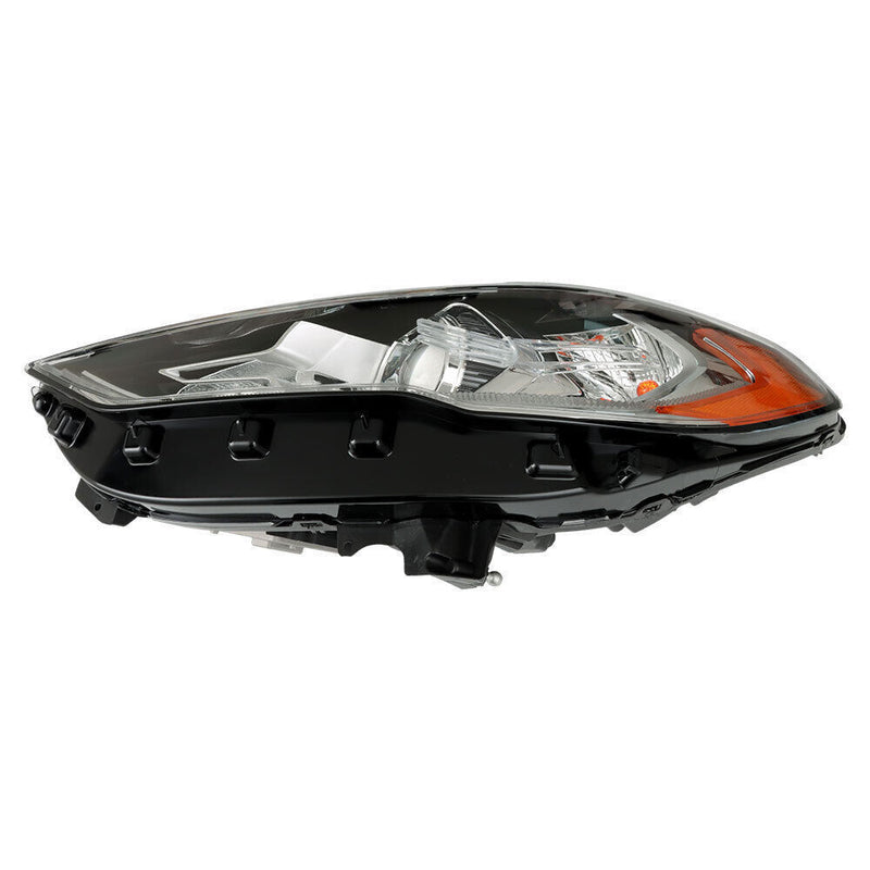 DURAFORCE Left Headlight For 2017 2018 2019 Ford Fusion Chrome Housing w/ LED DRL