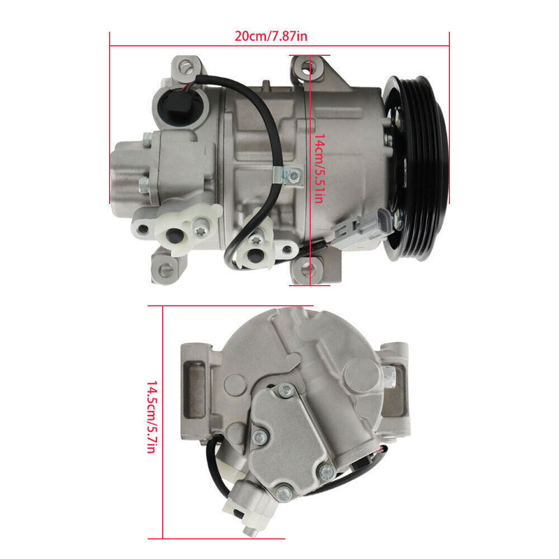 DURAFORCE A/C Compressor With Clutch For 2007-2012 Toyota Yaris L4 1.5L 8831052481