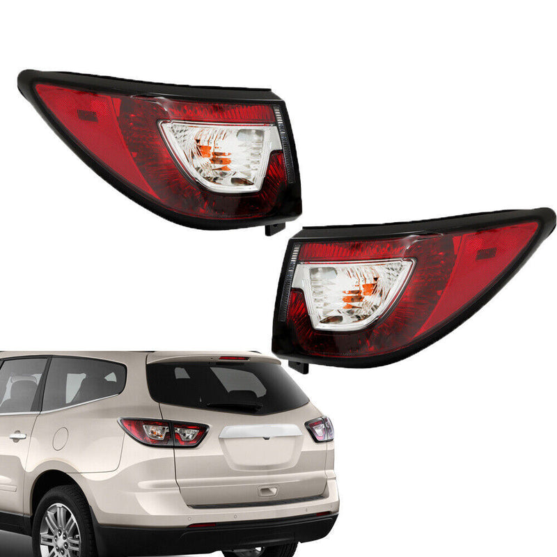 DURAFORCE Left+Right Side Tail Light For 2013-17 Chevrolet Traverse w/Bulbs Clear