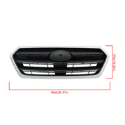 DURAFORCE Front Upper Grille For Subaru Legacy 2015-2017 Silver Shell+Gray Insert