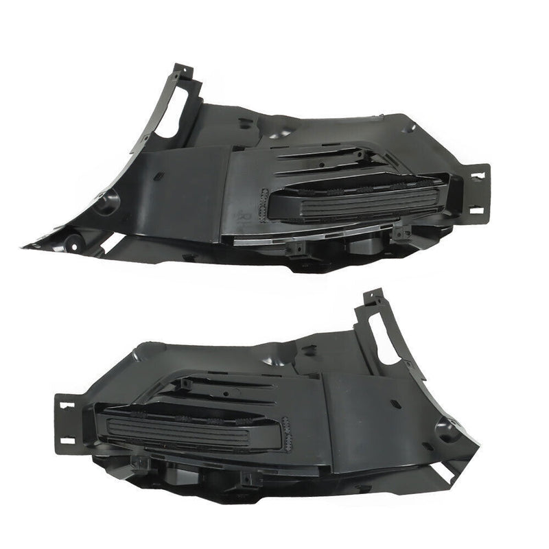 DURAFORCE Left+Right Side Fog Light Cover Trims For 2020-2022 Ford Explorer Black