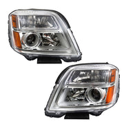 DURAFORCE Left&Right Headlight For 2010-2015 GMC Terrain SL/SLT/SLE Chrome Halogen