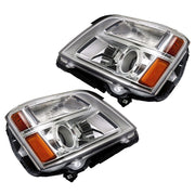 DURAFORCE Left&Right Headlight For 2010-2015 GMC Terrain SL/SLT/SLE Chrome Halogen
