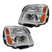 DURAFORCE Left&Right Headlight For 2010-2015 GMC Terrain SL/SLT/SLE Chrome Halogen