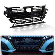 DURAFORCE Front Bumper Upper Grille For Nissan Altima SR 2023 2024 Plastic Black