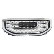 DURAFORCE Front Upper Grille Assembly For 2017 2018 2019 GMC Acadia Denali Chrome