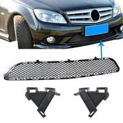 DURAFORCE Front Bumper Grille For 2007-2011 Mercedes-Benz C-Class AMG W204 Black