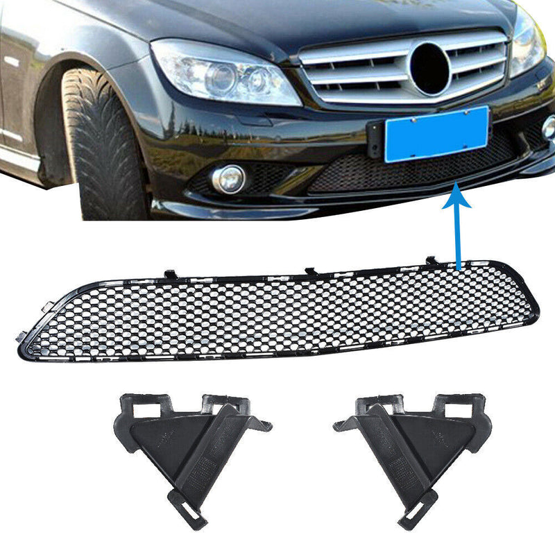 DURAFORCE Front Bumper Grille For 2007-2011 Mercedes-Benz C-Class AMG W204 Black