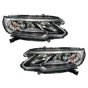 DURAFORCE Right&Left Side Headlights For 2015-2016 Honda CR-V Clear Halogen W/DRL