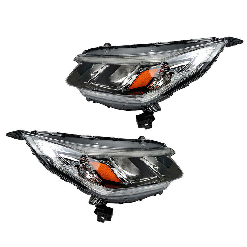 DURAFORCE Right&Left Side Headlights For 2015-2016 Honda CR-V Clear Halogen W/DRL