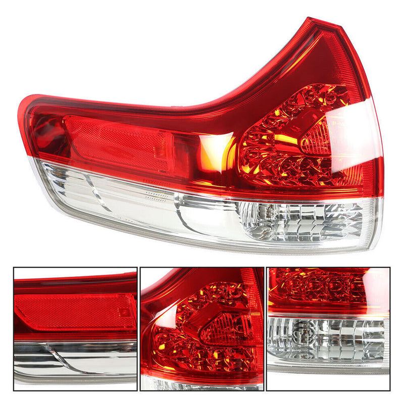 DURAFORCE Rear Left + Right Side Tail Lights For 2011-2014 Toyota Sienna Halogen