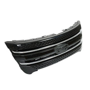 DURAFORCE Front Bumper Upper Grille Assembly Glossy Black For 11-15 Ford Explorer